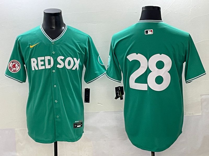 Men 2025 Boston Red Sox #28 No Name Green Joint Name Nike MLB Jersey style 8